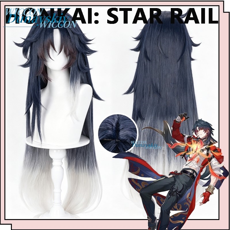 Anime Cosplay Blue Hair - Game Honkai Star Rail Mortenax Blade