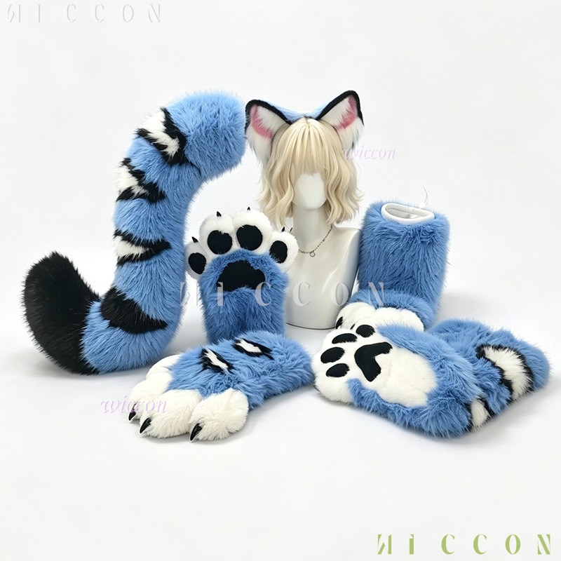 Derpyy Blue Tiger Fursuit Ears - огляд і ціна Anime Cosplay Ladies